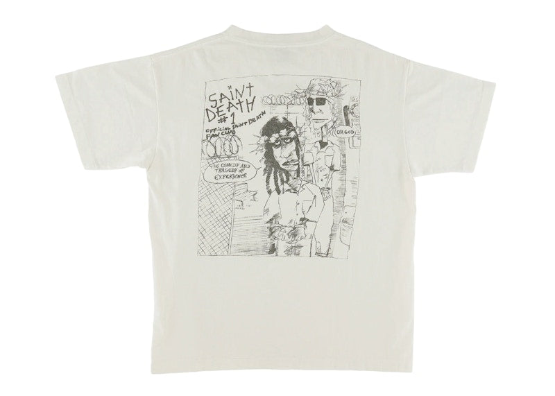 Saint Mxxxxxx Saint Death T-Shirt Vintage White