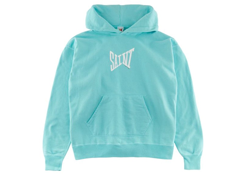 Saint Mxxxxxx Saint Hoodie Blue White