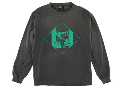 Saint Mxxxxxx Saint Room Damaged L/S T-Shirt Vintage White