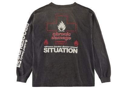 Saint Mxxxxxx Unknown L/S T-Shirt Vintage Black