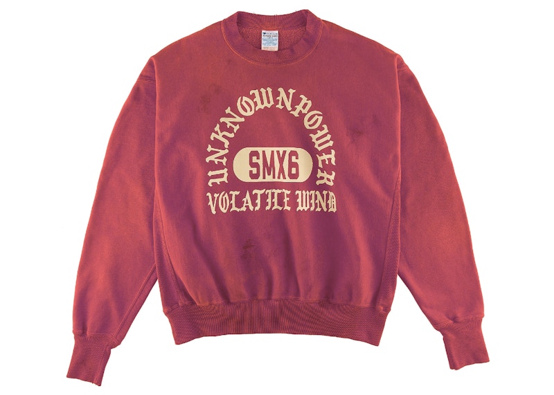 Saint Mxxxxxx Unknown PWR Crewneck Sweatshirt Red