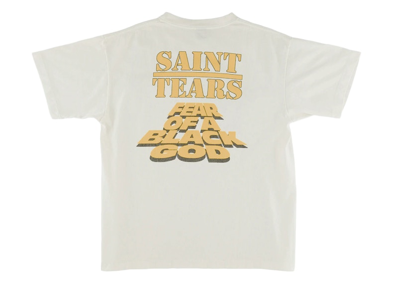 Saint Mxxxxxx x Denim Tears Black God T-Shirt Vintage White