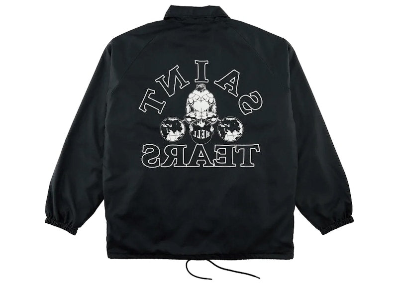 Saint Mxxxxxx x Denim Tears Coach Jacket Black White