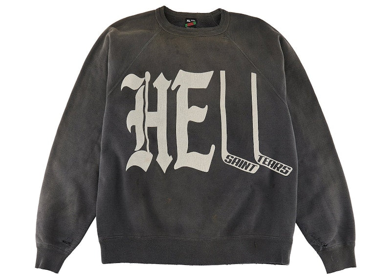 Saint Mxxxxxx x Denim Tears HELL Sweatshirt Vintage Black