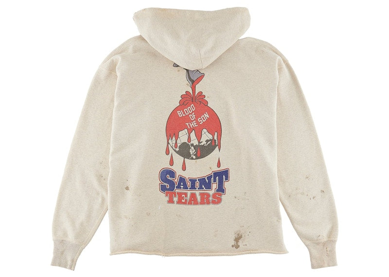 Saint Mxxxxxx x Denim Tears Holy Grail Hoodie Vintage Grey
