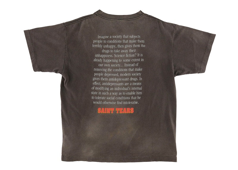Saint Mxxxxxx x Denim Tears Purplelp T-Shirt Vintage Black