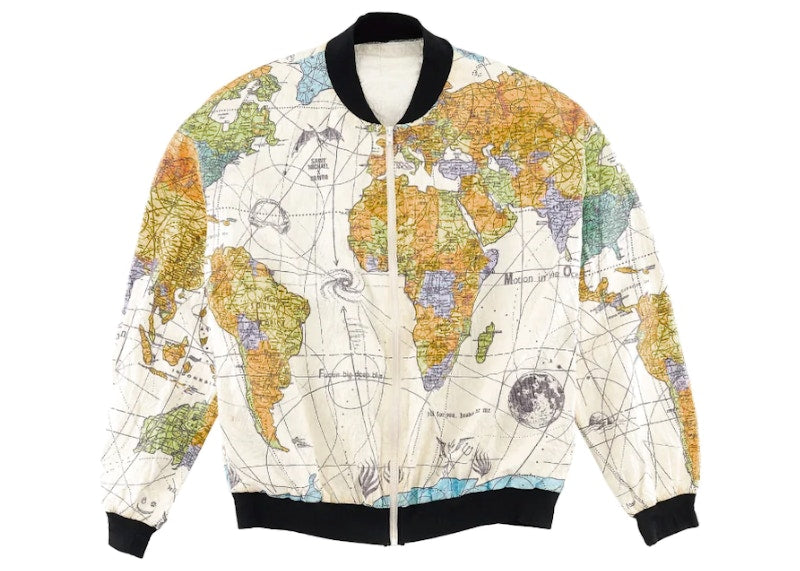 Saint Mxxxxxx x Dr. Woo World Map Jacket White Multi