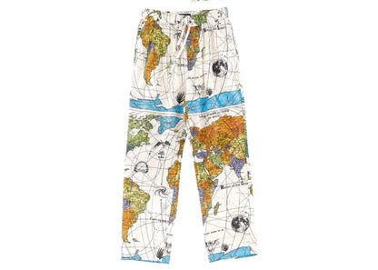 Saint Mxxxxxx x Dr. Woo World Map Pajama Pants White Multi