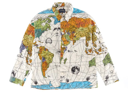 Saint Mxxxxxx x Dr. Woo World Map Pajama Shirt White Multi