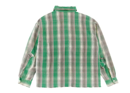 Saint Mxxxxxx x Shermer Academy Flannel Shirt Green