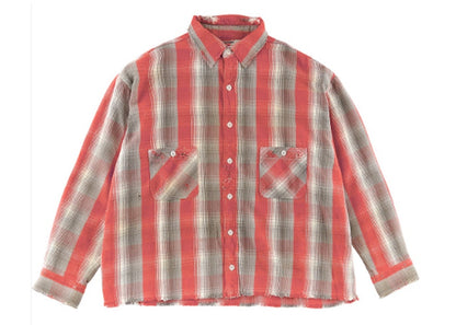 Saint Mxxxxxx x Shermer Academy Flannel Shirt Red