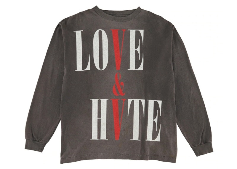 Saint Mxxxxxx x VLONE Love & Hate L/S Tee Black