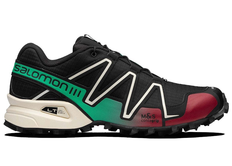 Salomon Speedcross 3 Black Ponderosa Pine Biking Red