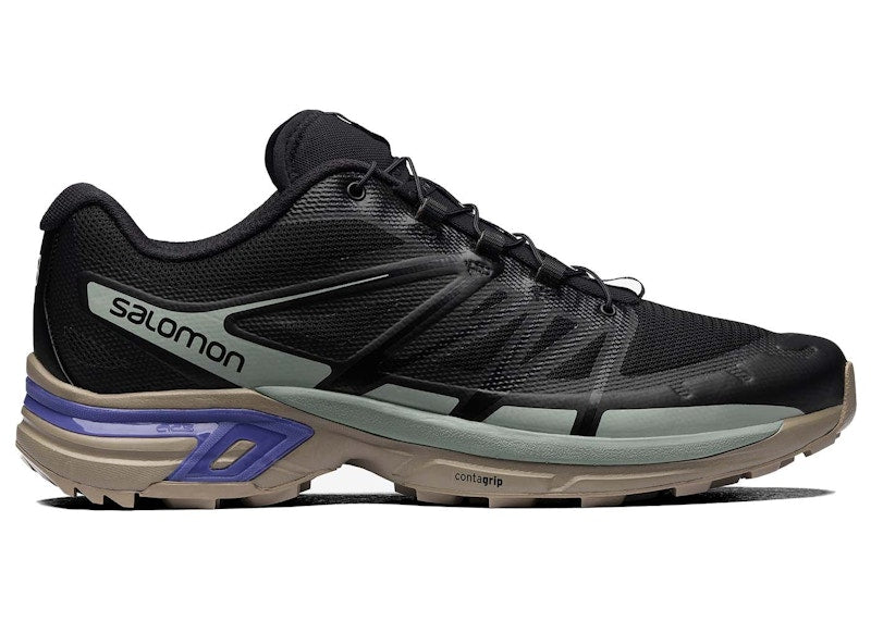 Salomon XT-Wings 2 Black Khaki Aqua Grey Purple