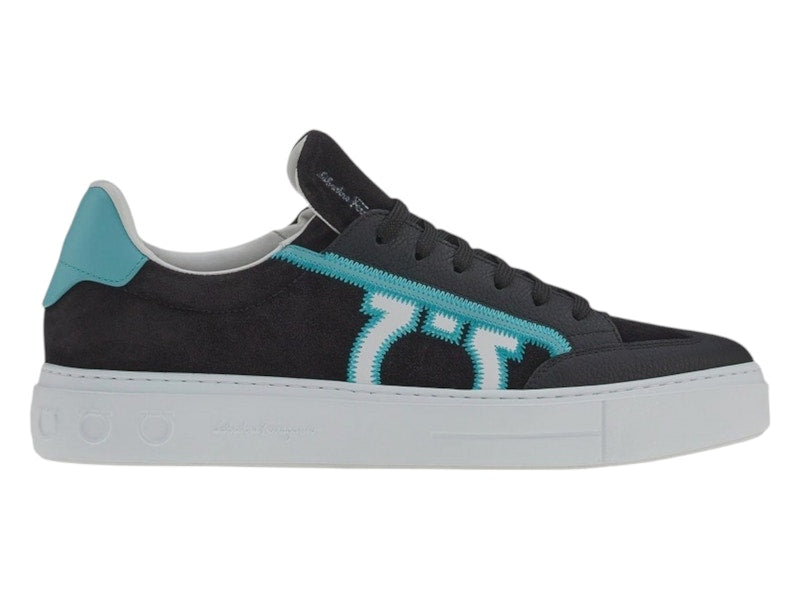 Salvatore Ferragamo Borg 5 Sneaker Black Blue
