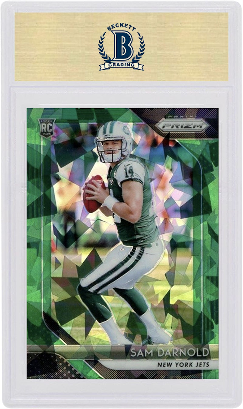 Sam Darnold 2018 Panini Prizm Football Rookie Green Crystals /75 #203 (PSA or BGS Graded)