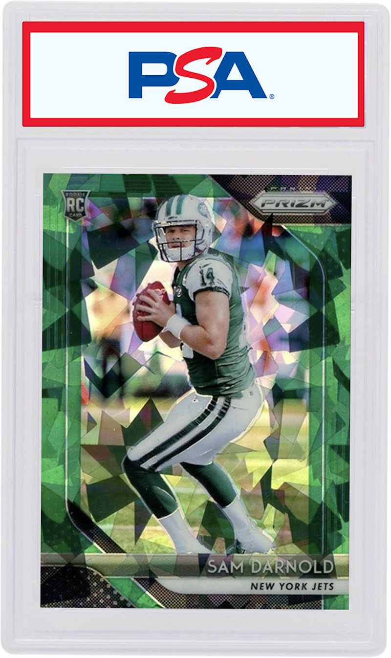 Sam Darnold 2018 Panini Prizm Football Rookie Green Crystals /75 #203 (PSA or BGS Graded)