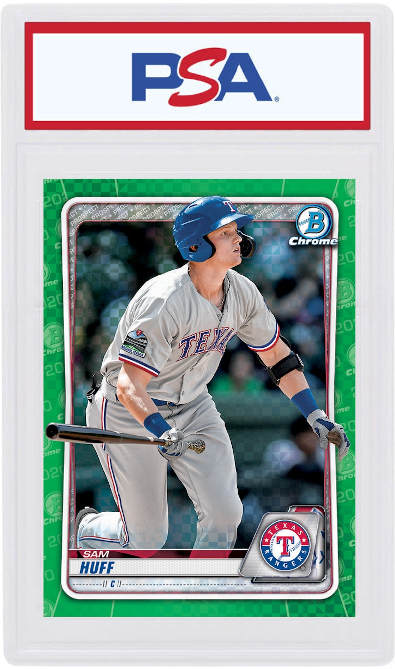 Sam Huff 2020 Bowman Chrome X Green X-Fractor /31 #BCP-237 (PSA or BGS Graded)