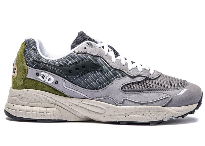 Saucony 3D Grid Hurricane Premium Dark Grey Olive Green