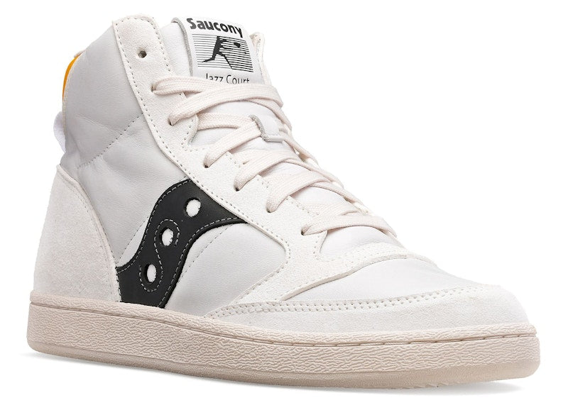 Saucony Jazz Court High White Black Yellow
