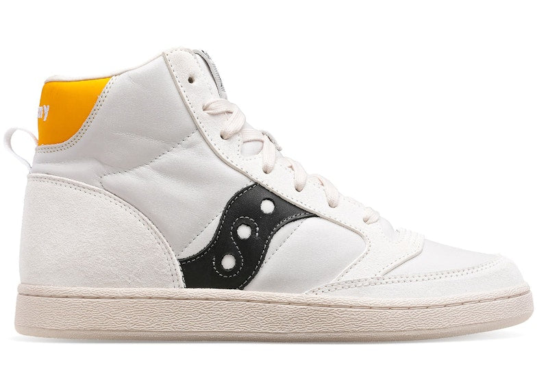 Saucony Jazz Court High White Black Yellow