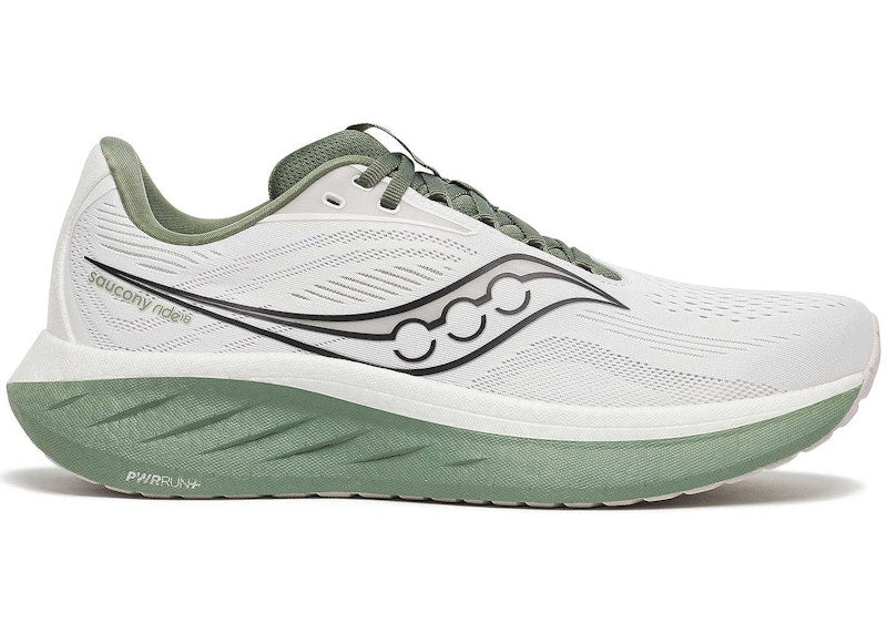 Saucony Ride 18 White Olivine