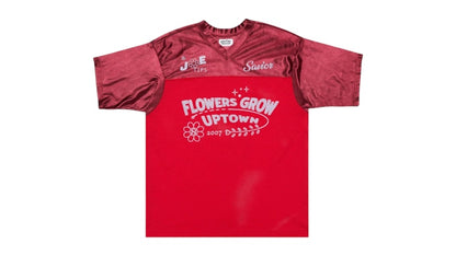 Savior Worldwide Flowers Grow Uptown Jersey Red/Burgundy
