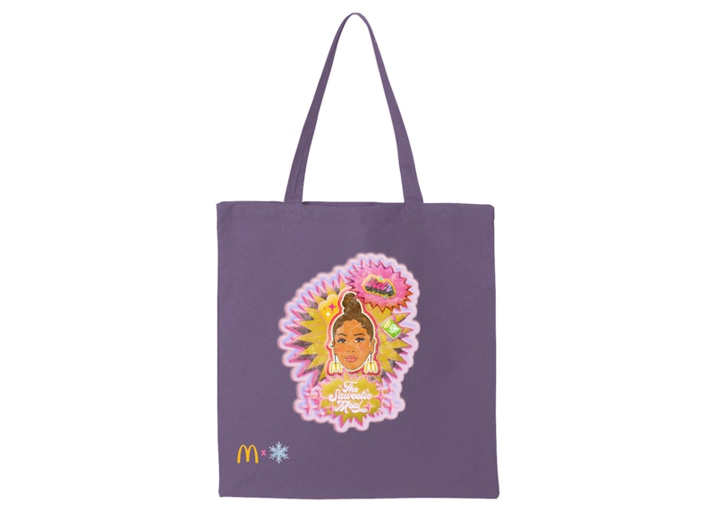 Saweetie Official x McDonalds Pop Art Sticker Tote Purple