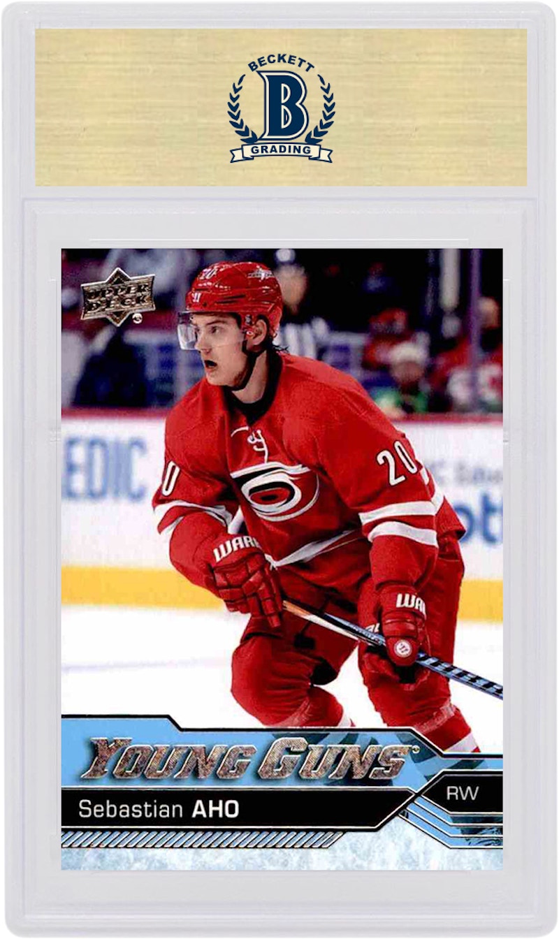 Sebastion Aho 2016 Upper Deck Young Guns Rookie #210 (PSA or BGS Graded)