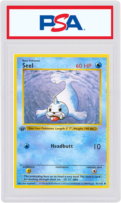 Seel 1999 Pokemon TCG Base Set 1st Edition #41/102 (PSA or BGS Graded)