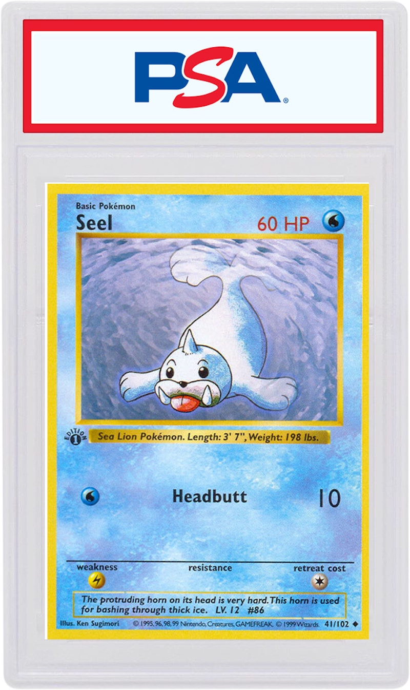Seel 1999 Pokemon TCG Base Set 1st Edition #41/102 (PSA or BGS Graded)