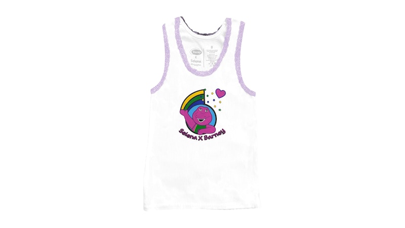 Selena Gomez Barney x Selena Rainbow Tank Top White