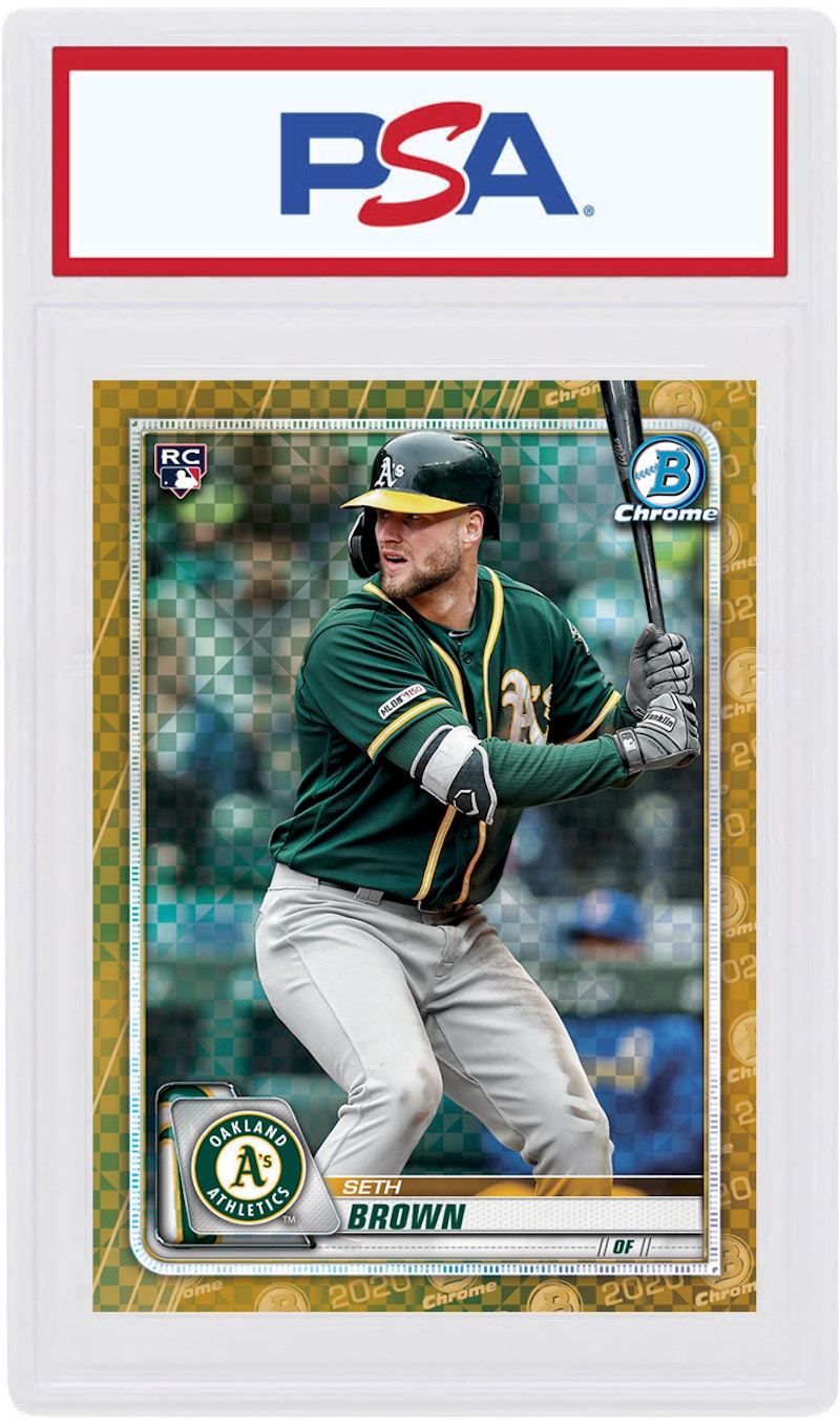 Seth Brown 2020 Bowman Chrome X Rookie Gold X-Fractor /3 #63