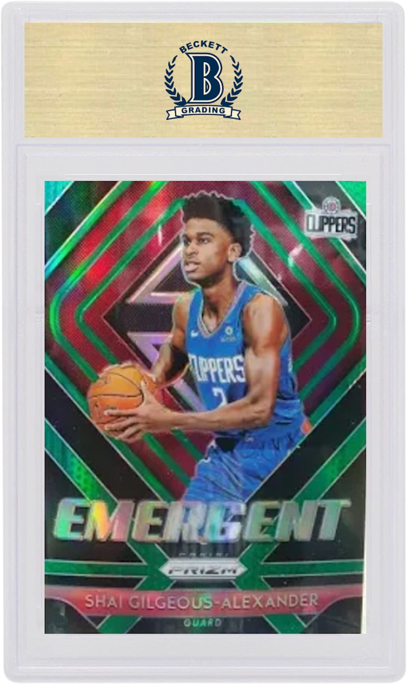 Shai Gilgeous-Alexander 2018 Panini Prizm Emergent Rookie Green #11 (PSA or BGS Graded)