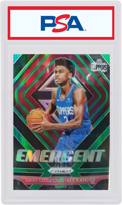 Shai Gilgeous-Alexander 2018 Panini Prizm Emergent Rookie Green #11 (PSA or BGS Graded)
