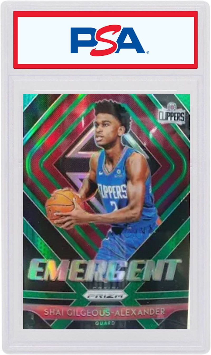 Shai Gilgeous-Alexander 2018 Panini Prizm Emergent Rookie Green #11 (PSA or BGS Graded)