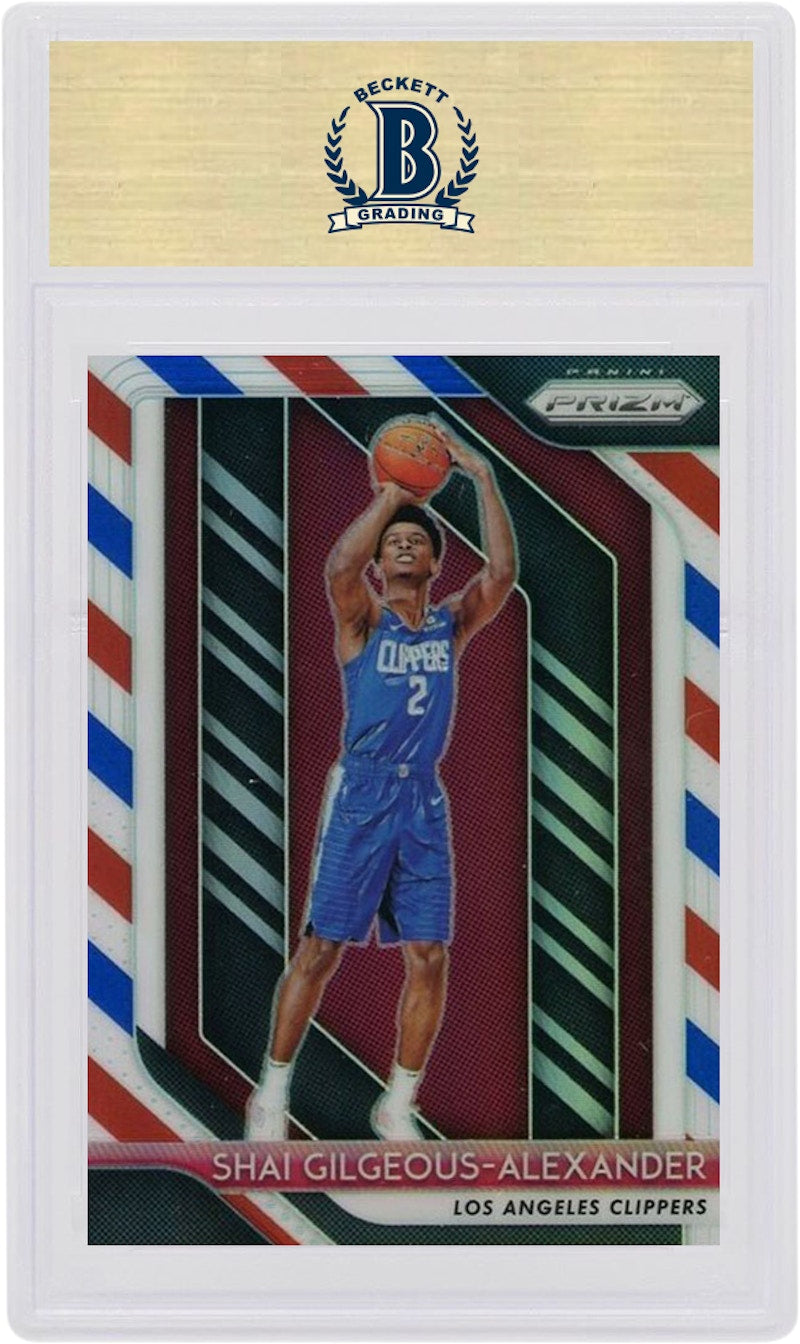 Shai Gilgeous-Alexander 2018 Panini Prizm Rookie Red/White/Blue #184 (PSA or BGS Graded)