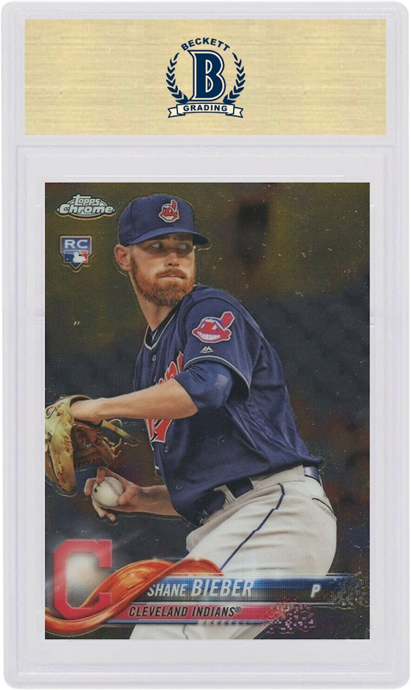 Shane Bieber 2018 Topps Chrome Update Rookie #HMT59 (PSA or BGS Graded)