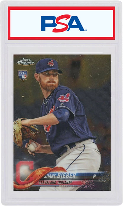 Shane Bieber 2018 Topps Chrome Update Rookie #HMT59 (PSA or BGS Graded)