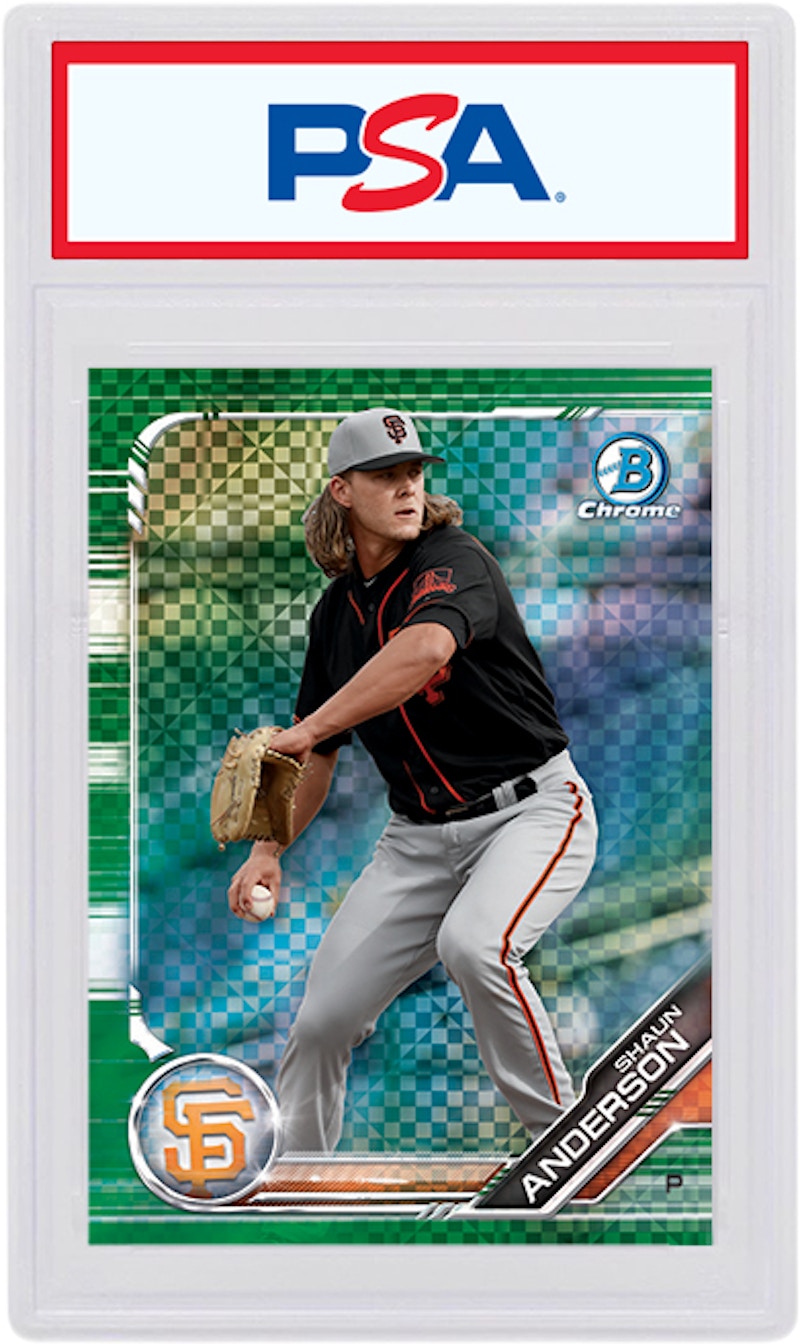 Shaun Anderson 2019 Bowman Chrome X Green X-Fractor /31 BCP-211 (PSA or BGS Graded)