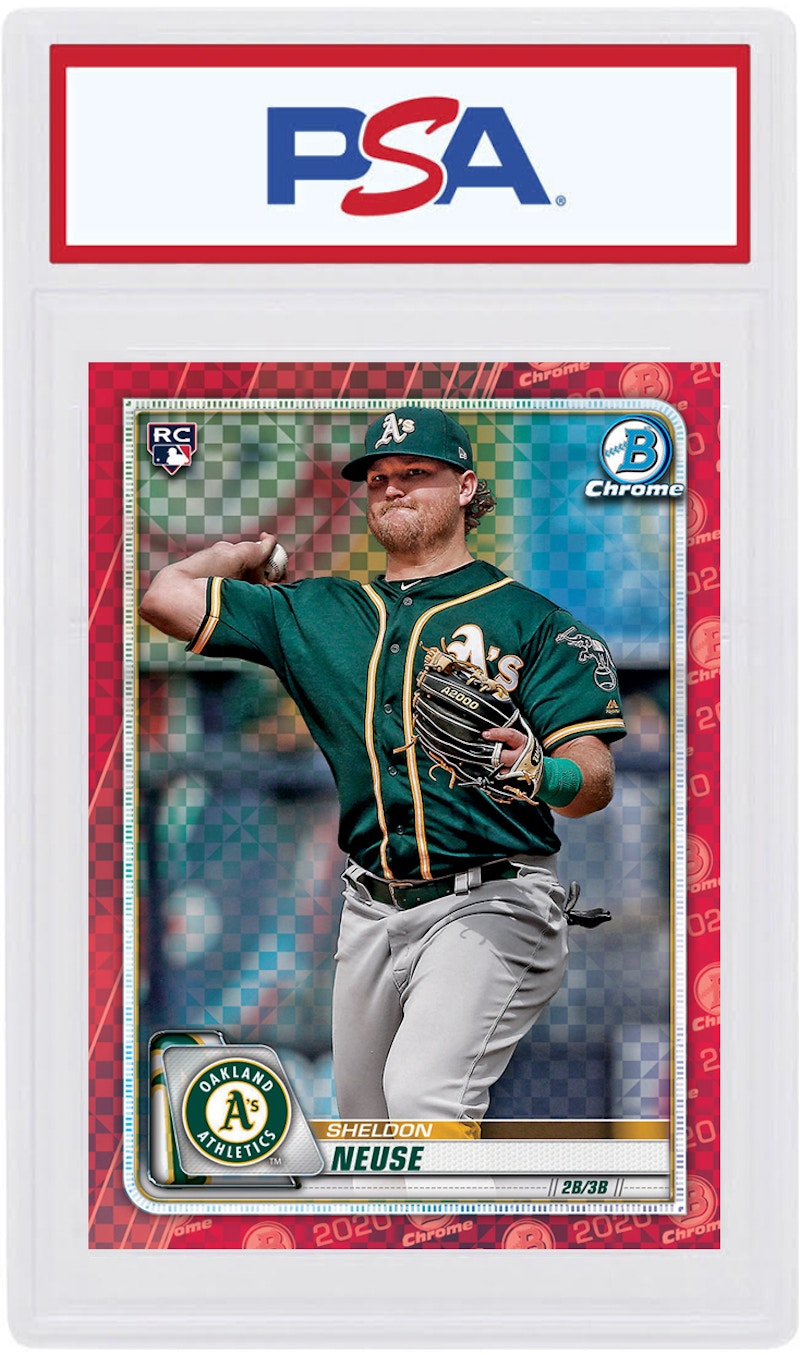 Sheldon Neuse 2020 Bowman Chrome X Rookie Red X-Fractor 1/1 #30 (PSA or BGS Graded)