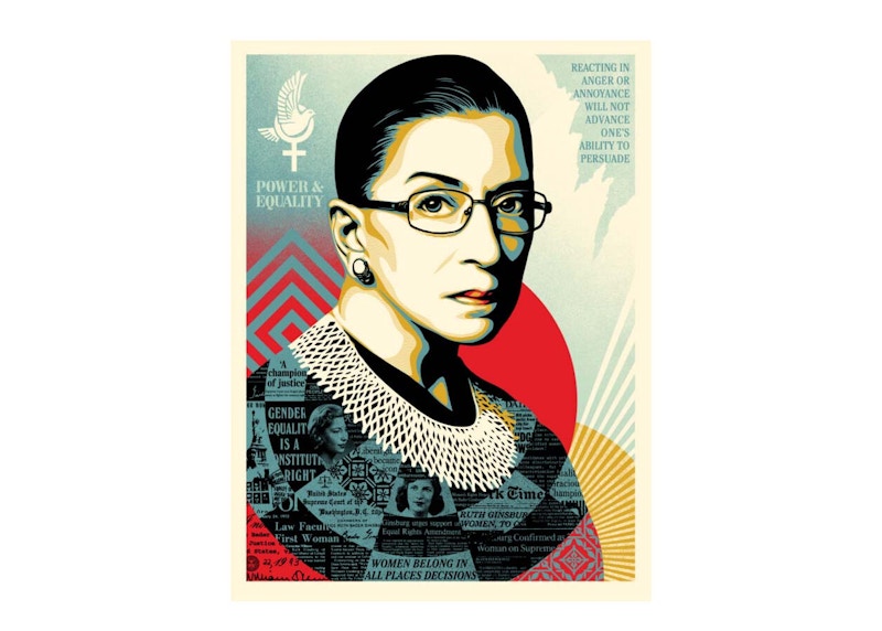 Shepard Fairey A Champion of Justice Ruth Bader Ginsberg Print Large (Signed, Edition of 500)