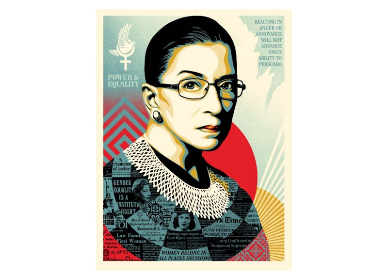 Shepard Fairey A Champion of Justice Ruth Bader Ginsberg Print Small (Signed, Edition of 500)