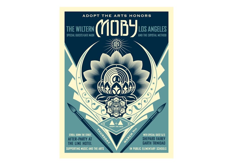 Shepard Fairey Adopt The Arts Lotus Print (Signed, Edition of 500)