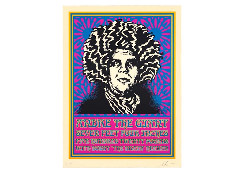 Shepard Fairey Andre Psychedelic Print (Signed, Edition of 89)