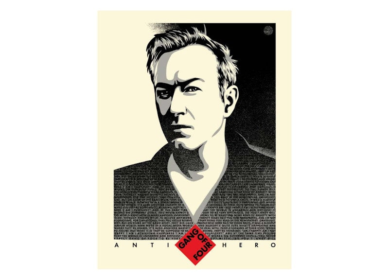 Shepard Fairey Andy Gill Anti Hero Print Black (Signed, Edition of 400)
