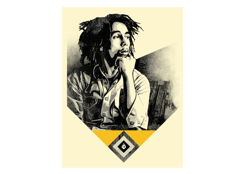 Shepard Fairey Bob Marley Catch A Fire Print Gold (Signed, Edition of 200)
