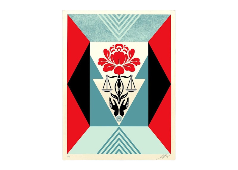 Shepard Fairey Cultivate Justice Print (Signed, Edition of 400) Red