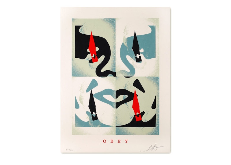 Shepard Fairey Cut It Up Do It Yourself Print Blue (Signed, Edition of 500)