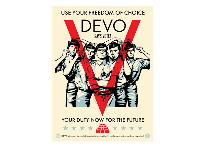 Shepard Fairey Devo Vote Print (Signed, Edition of 575)